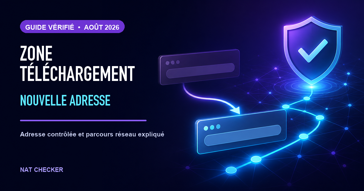 Zone Téléchargement nouvelle adresse en août 2026, adresse contrôlée et parcours réseau expliqué